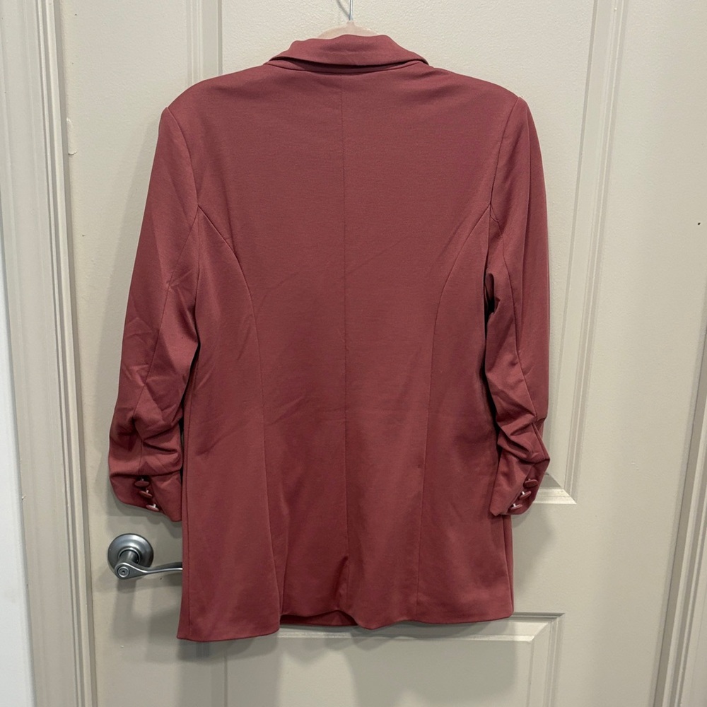 Fashion Nova Rose Mauve Single-Button Blazer - Picture 6 of 7